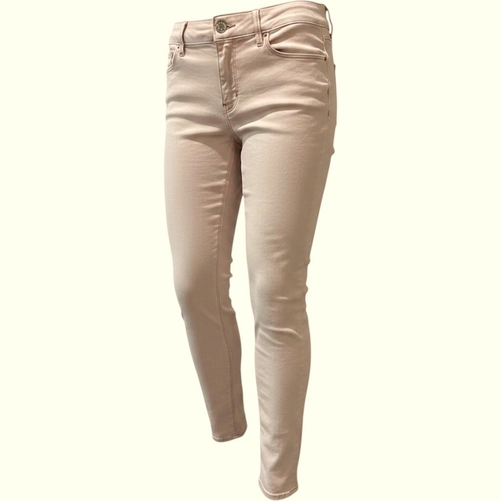 White House Black Market The Skinny Ankle Jeans Pale Pink Mid Rise Womens 00